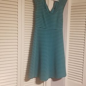 Teal and black dress